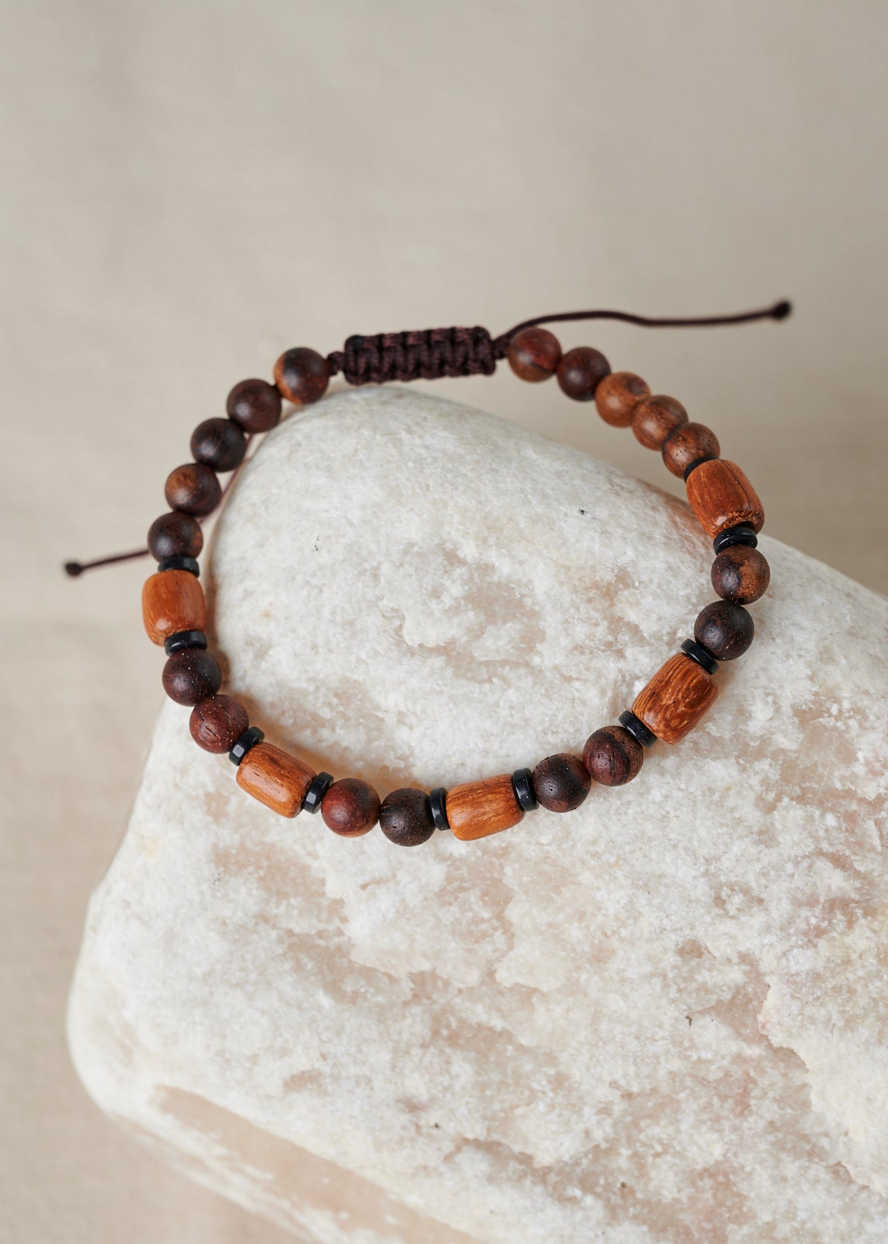 Mix of Wooden Shapes Beads Bracelet