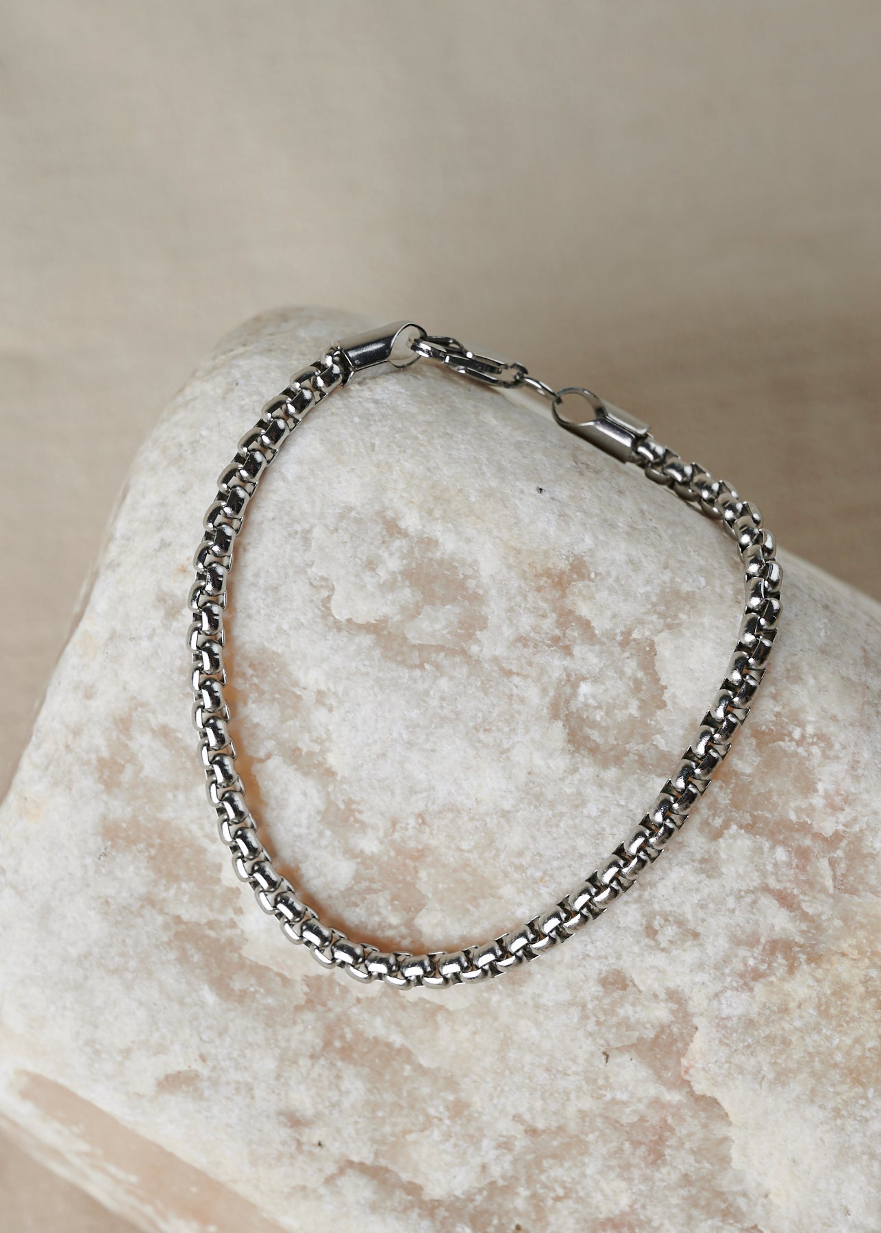 Box Chain Bracelet | Silver Plated