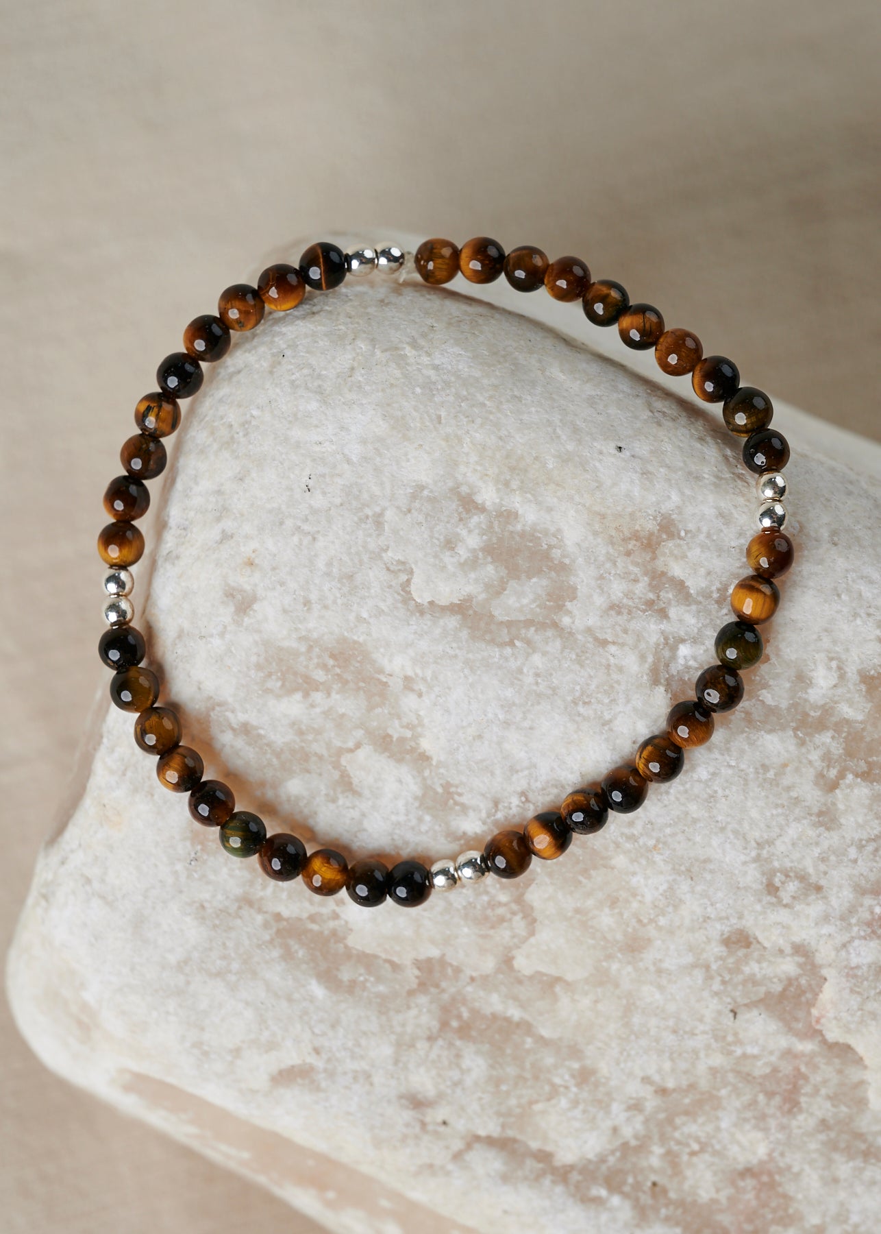 Brown Tiger Eye Beads Bracelet | 4mm