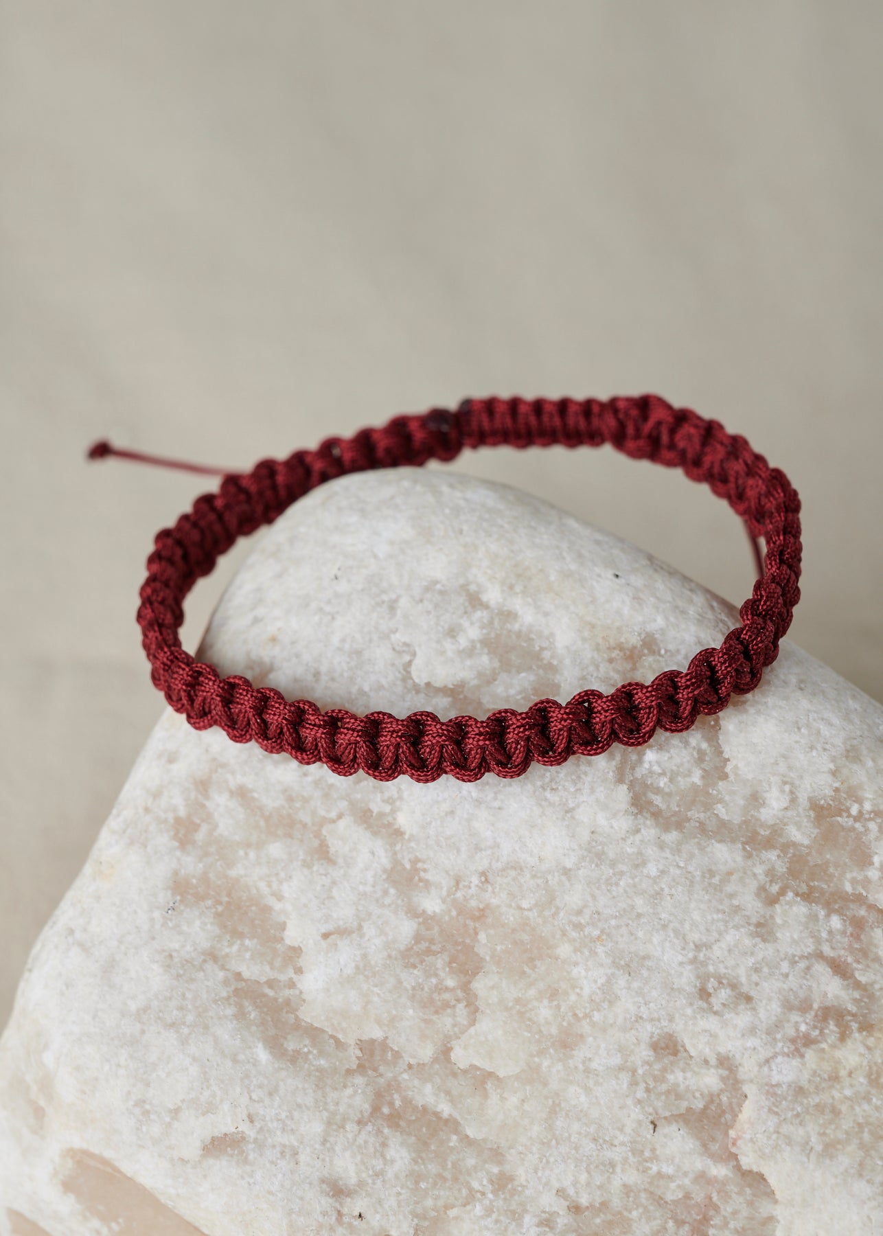 Woven Burgundy Bracelet