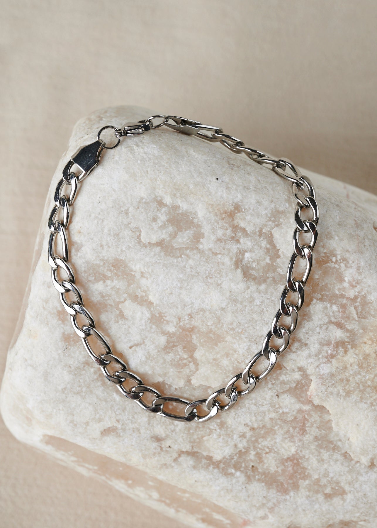 Figaro Chain Bracelet | Silver Plated