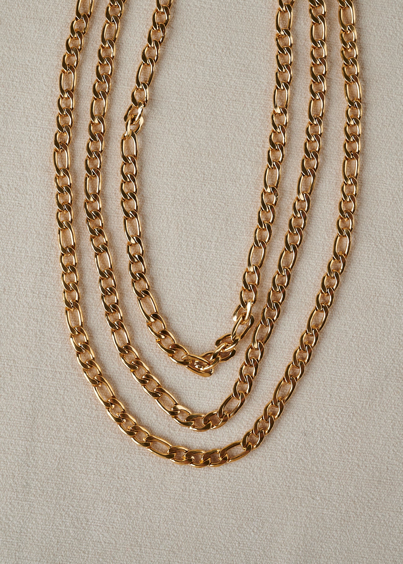 Figaro Chain Necklace in 18k Gold Plated