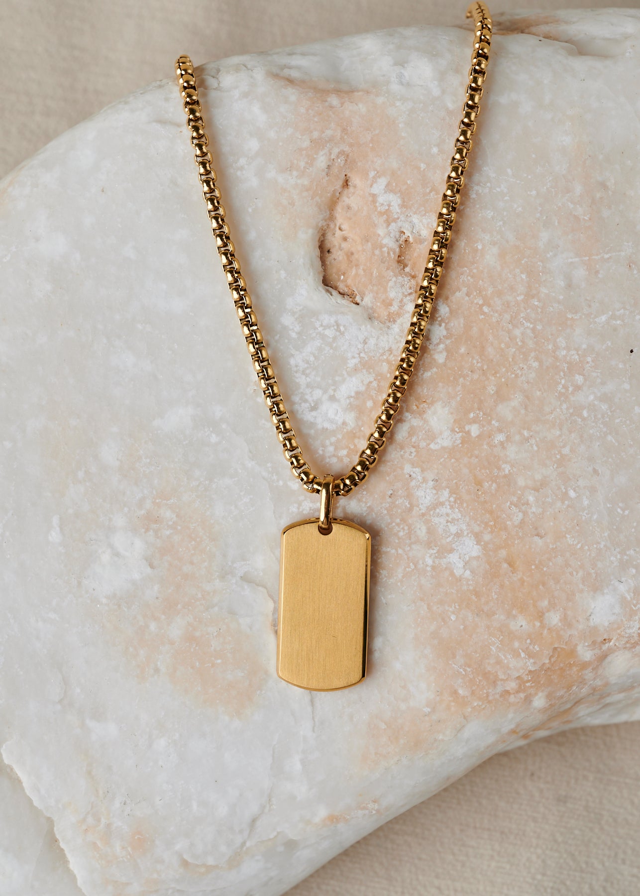 Tag Pendant | 18k Gold Plated