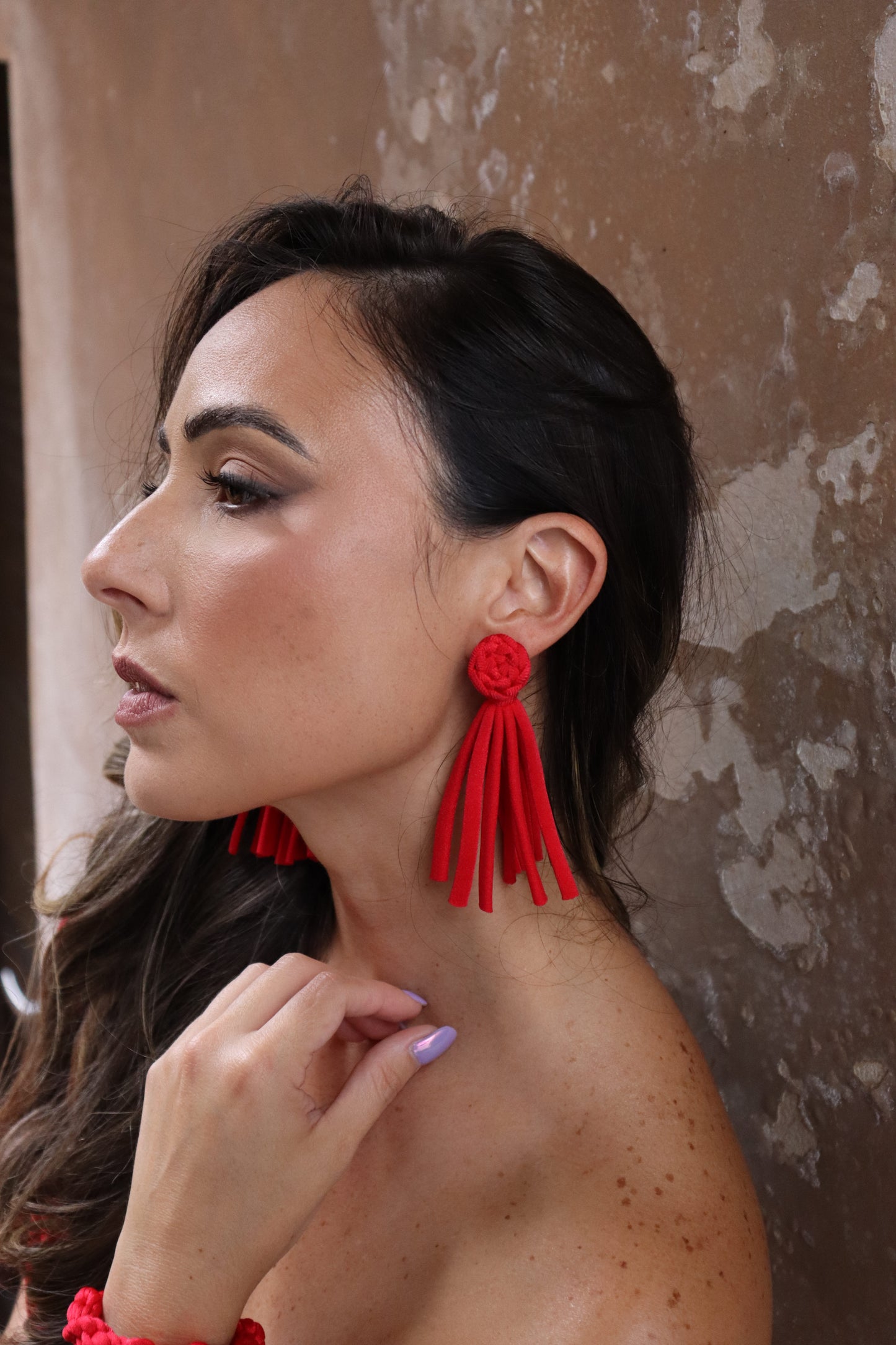 Candy Red Earrings