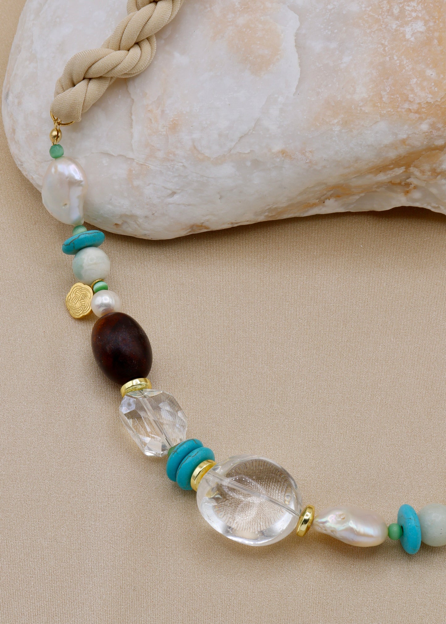 Esther Ivory with Mixed Beads Necklace