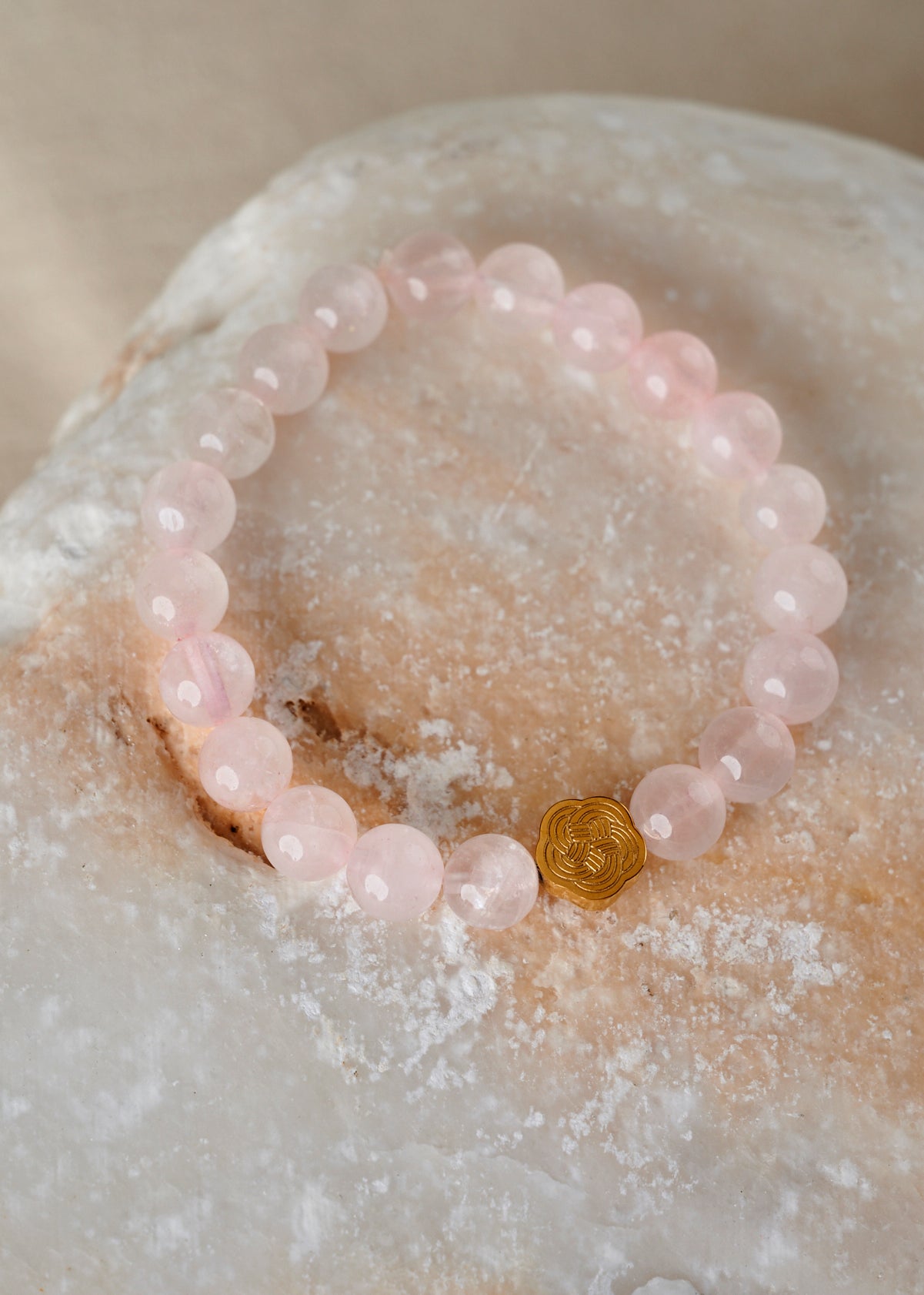 Rose Quartz Bracelet with Majaca Signature