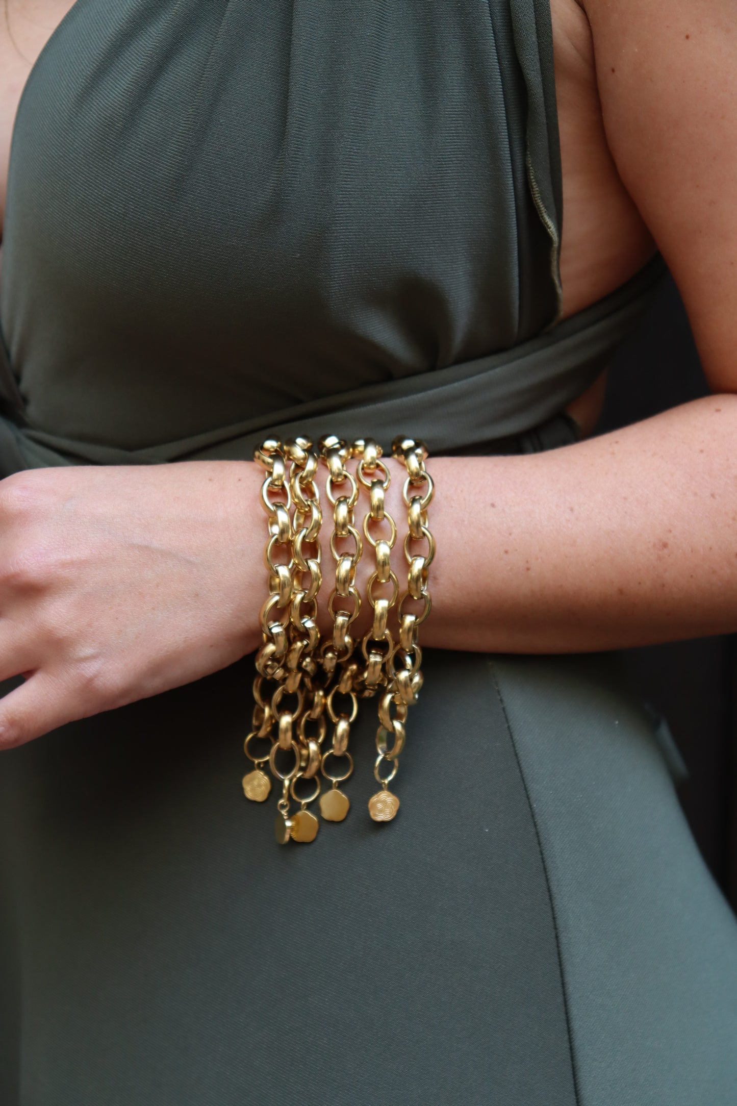 Rolo Chain Bold Bracelet in Gold