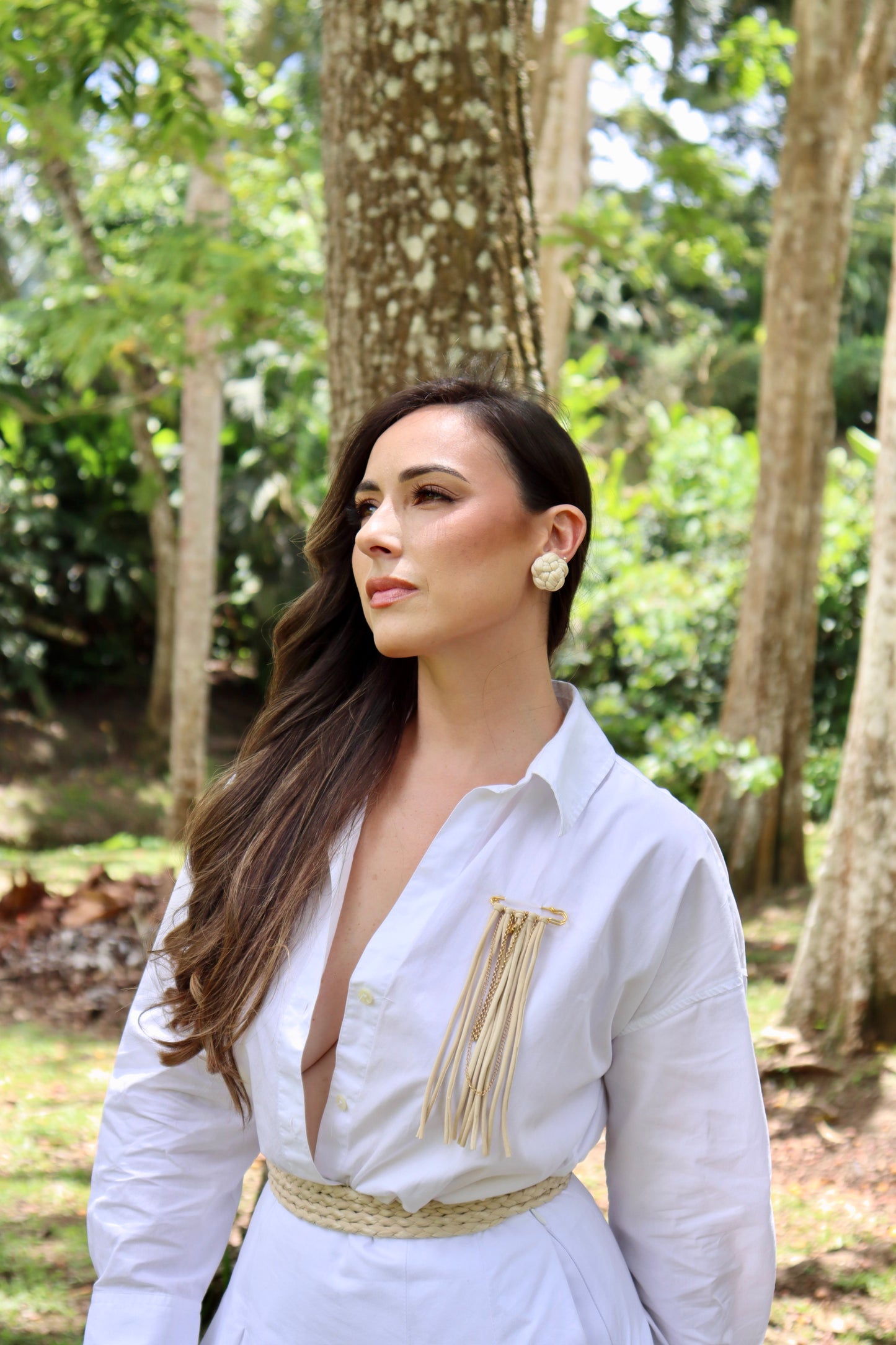 Multiway Woven Ivory Belt