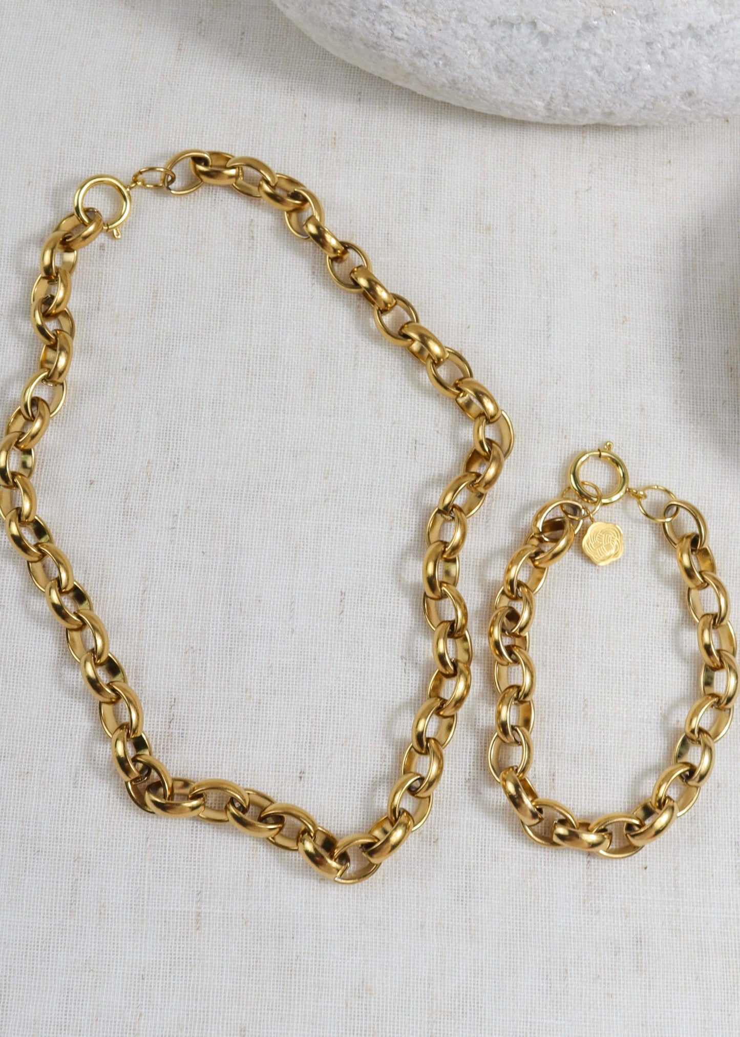 Rolo Chain Necklace in Gold