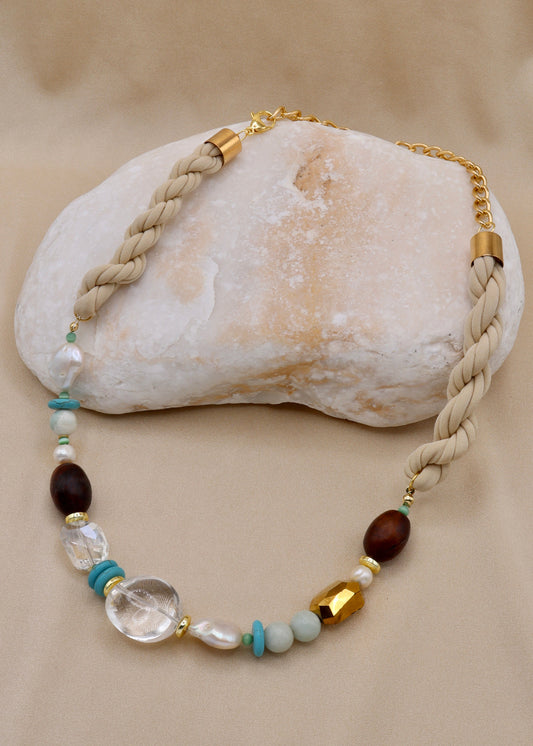 Esther Ivory with Mixed Beads Necklace