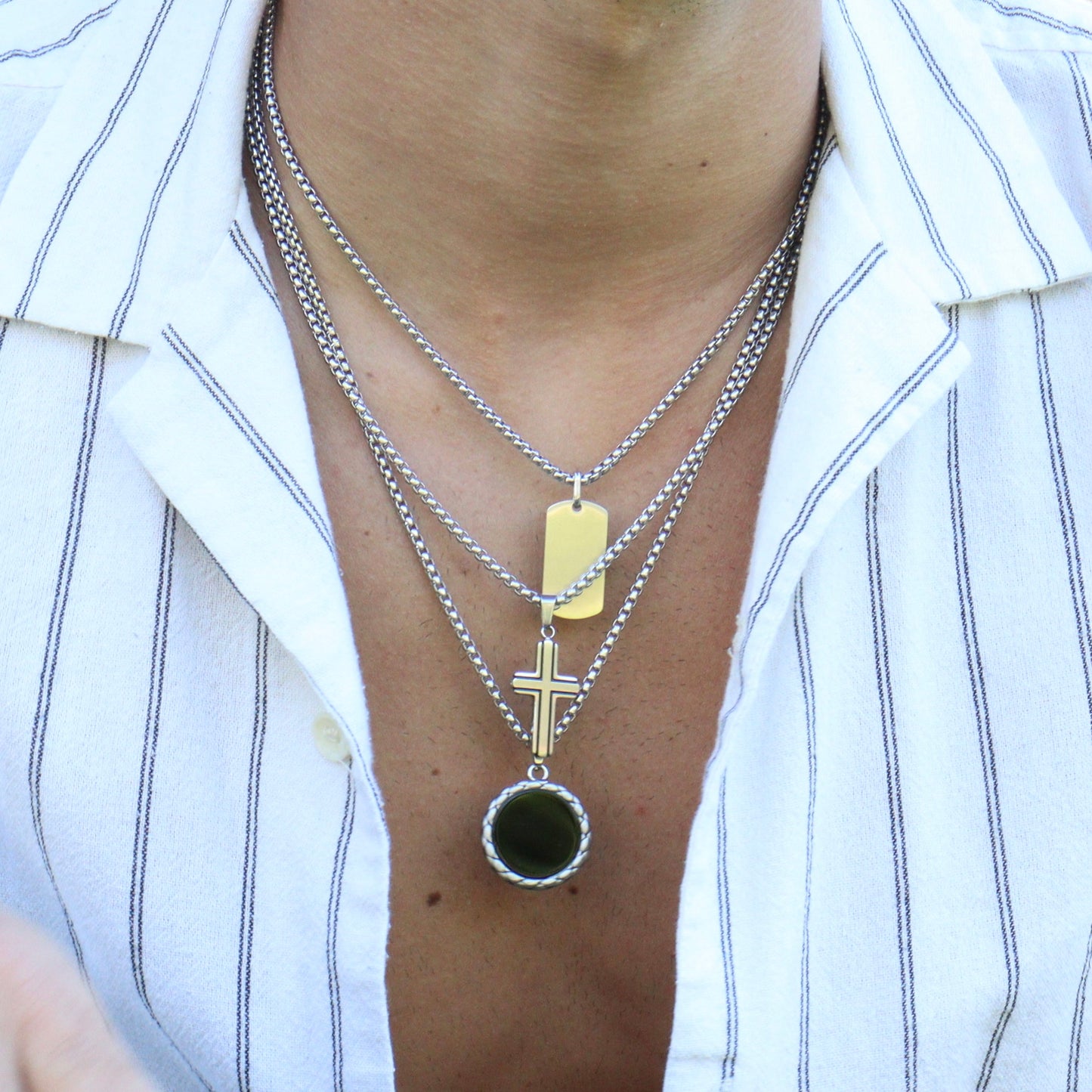 Box Chain Necklace | Silver Plated